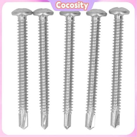 Cocosity vis cruciforme Vis autoperceuses en acier au carbone galvanisé, vis autoperceuse quincaillerie tournevis Tête ronde (1/5)