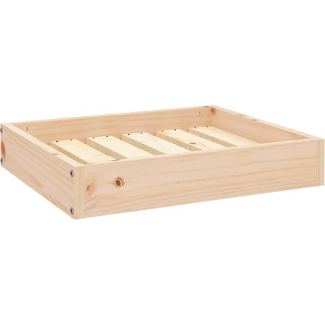 Lit pour chien 51,5x44x9 cm Bois de pin solide (1/5)