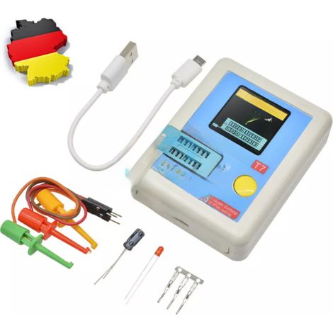 Transistortester LCR-T7 TFT Multifunktional – Diode, Triode, Kondensator, Widerstand messen – Automatische Abschaltung, Grafikdisplay