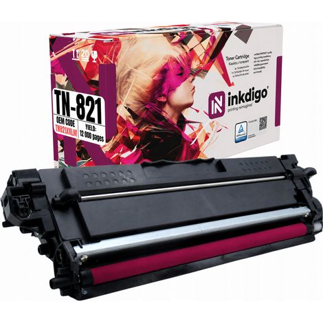 Toner Inkdigo TN821XXLM compatible avec l'imprimante Brother HL-L9430CDN et le MFC-EX670, certifié TÜV. (1/5)