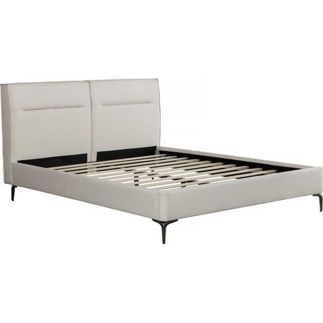 Letto matrimoniale in tessuto di design "Moritz" - 160 x 200 cm - Beige