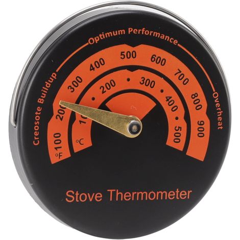 Thermomètre magnétique pour poêle, bimétallique, large plage de mesure, indicateur de température pour cheminée, conduit de fumée et foyer domestique (1/5)