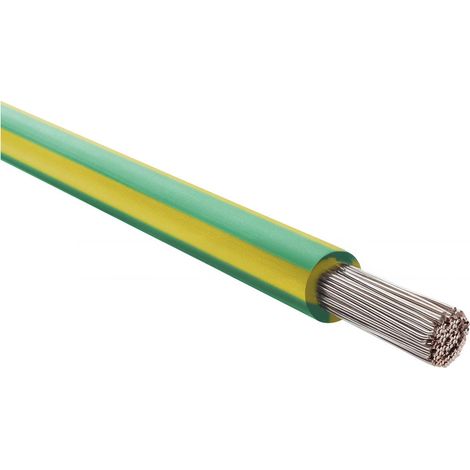 HELU KABEL SiF 1X4mm² GNYE (grün/gelb) Einzelader Silikon grün/gelb AD 4,2mm Nennspannung Uo/U 300V/500V - 1 Meter