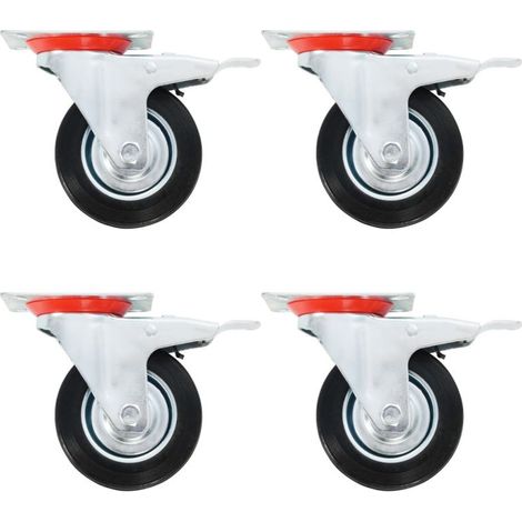 vidaXL 24 pcs Roulettes pivotantes 100 mm