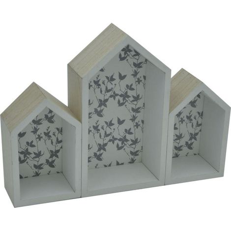 Mensola legno lucia casetta 3p cm33x7h24,5