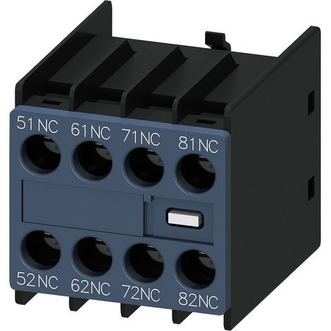 Siemens Interruptor auxiliar 4NC, corr.: 1NC, 1NC, 1NC, 1NC, para contactores auxiliares, 3RH29111GA04