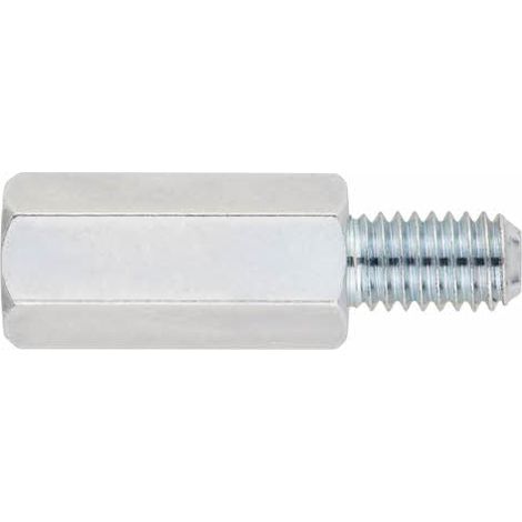 Macho/Hembra hexagonal conico - Zincado M6 x 10 - Caja de 100 (1/2)