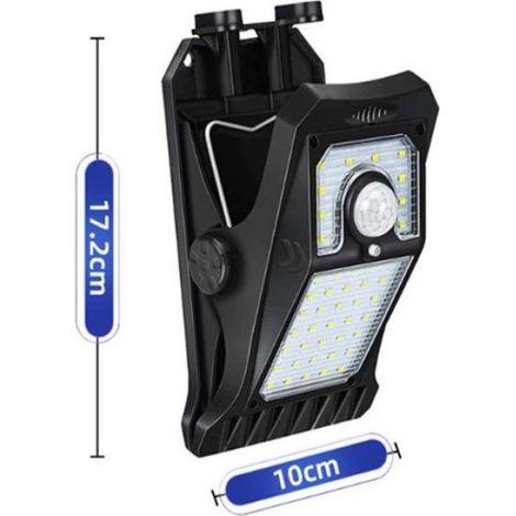 Lampe Solaire Extérieure - Détecteur De Mouvement Et De Luminosité - Pour Mur Ou Clôture - 45 LED - 1500 mAh - 1 Pièce (1/3)