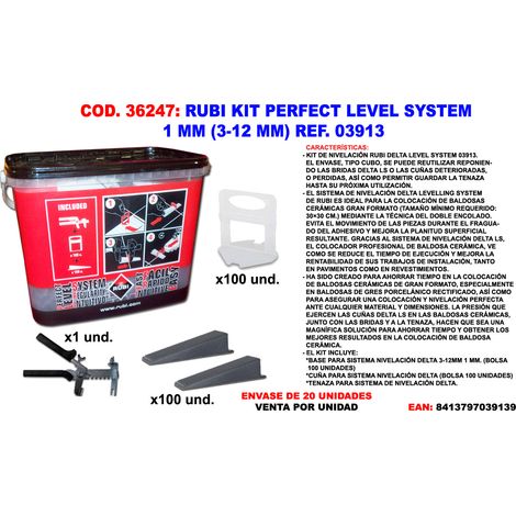 Perfect Level System Kit Rubi 1mm (3-12mm)