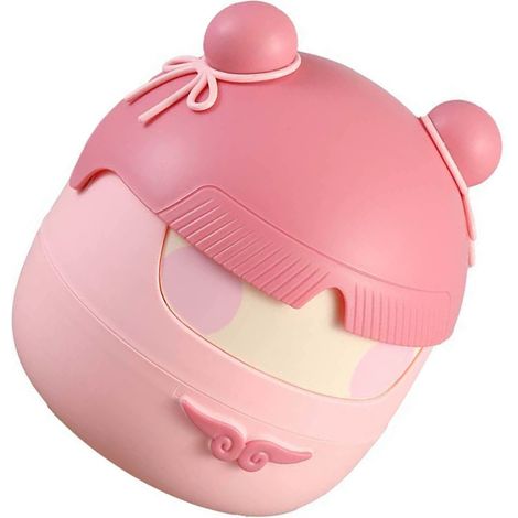 Mini poubelle à couvercle rabattable, petite poubelle de bureau, poubelle de comptoir, mini corbeille à déchets pour salle de bain, chambre ou bureau, rose (1/5)