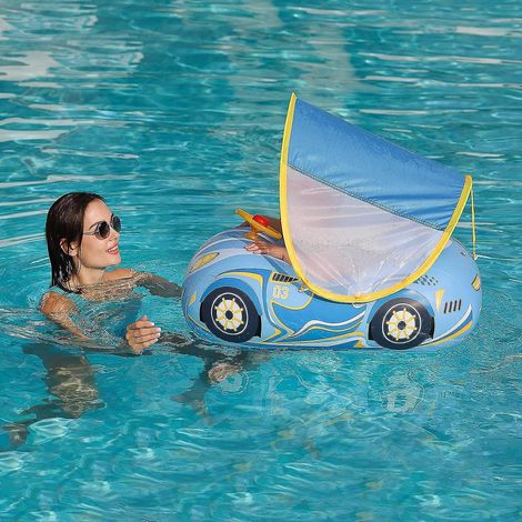 sige De Natation Gonflable En Forme D'animaux Pour Enfants Gs De 1 4 Ans (voiture De Sport Bleue), L't (1/5)
