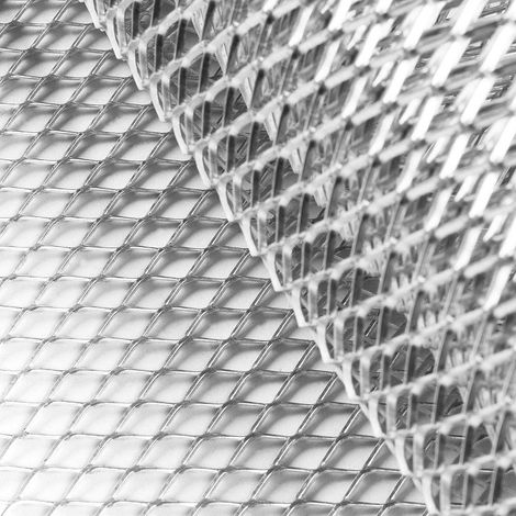Grille en aluminium, 100 x 33 cm, grille de ventilation, résistante à la corrosion (trou de 6 x 12 mm). (1/5)