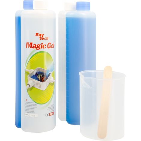 Magic Gel – Gel isolant bi-composant Classe 2 - Réticulation rapide, 2 x 1000 ml – Isolation et protection des connexions électriques - RAYTECH (1/5)