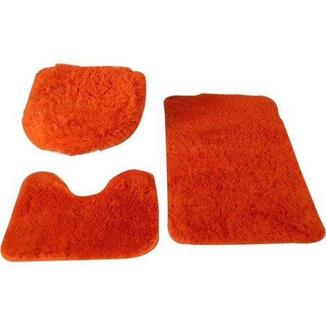 Liquidation, Ensemble de tapis de salle de bain Aoksee 3 pièces, tapis de baignoire ultra doux et antidérapant et tapis de bain absorbant en peluche, compatible avec les baignoires standard (1/5)
