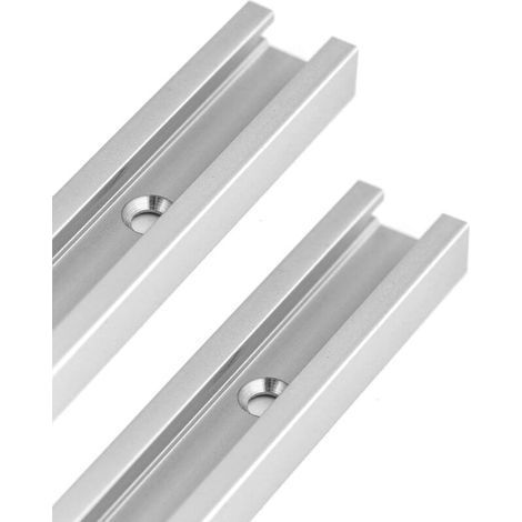 300 mm T-Track T-Slot en Aluminium, Rail à Onglet en T pour Scie à Table, Défonceuse et Outils de Travail du Bois, 19 x 10mm, 2 Pièces (1/5)