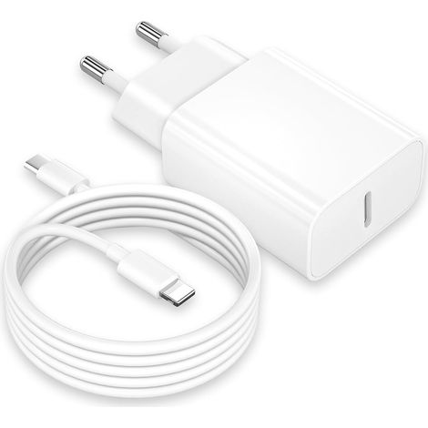 Chargeur USB C et Câble iPhone, 25W Chargeur Rapide avec 2M Cable Lightning (1/5)