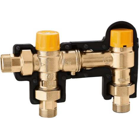Anschlusskit für Solarspeicher mit Kessel, mit thermischer Integration Caleffi 262350  Schwarz