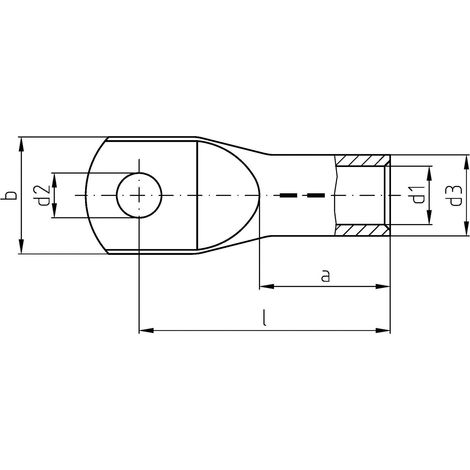 Intercable Presskabelschuh ICD1208 120qmm M8 verzinkt