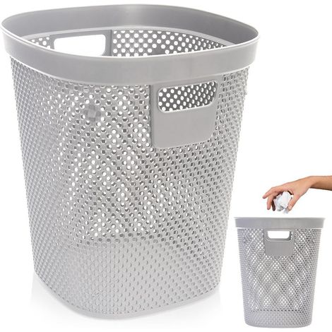 Cestino per rifiuti da ufficio in plastica, contenitore per rifiuti da ufficio, 12,5 litri (1/5)