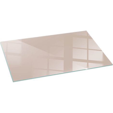 Bodenplatte Glas Glasplatte Kaminplatte Funkenschutz Sicherheitsglas Funkenschutzplatte für Kamin Farbe Hellbraun 120x60 cm (1/5)