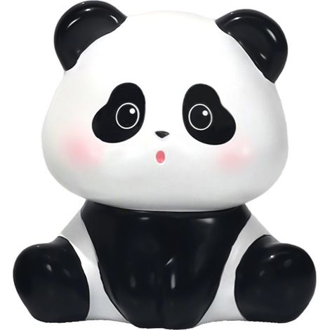 Ornement panda voiture en résine, figurine mignonne pour tableau de bord et bureau, décoration intérieure stylée (1/5)
