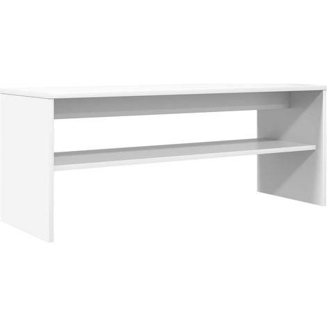 Mobile porta TV rettangolare moderno 100 x 35 x 40 cm contenitore elegante e funzionale in legno ingegnerizzato bianco 020058353