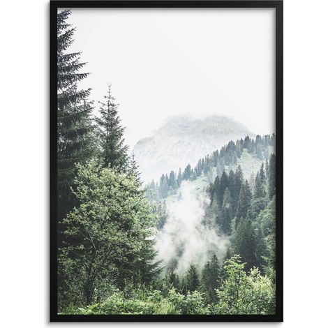 Affiche pour le salon de la chambre Tableau dans un cadre 50x70 Forêt dans le brouillard (1/5)