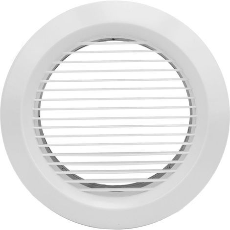 200mm Round Ventilation Grille, Straight Ventilation Grille in White ABS Plastic, Lightweight Ventilation Grille with Nylon Mesh, for Bathroom, Kitchen, Office (1/4)