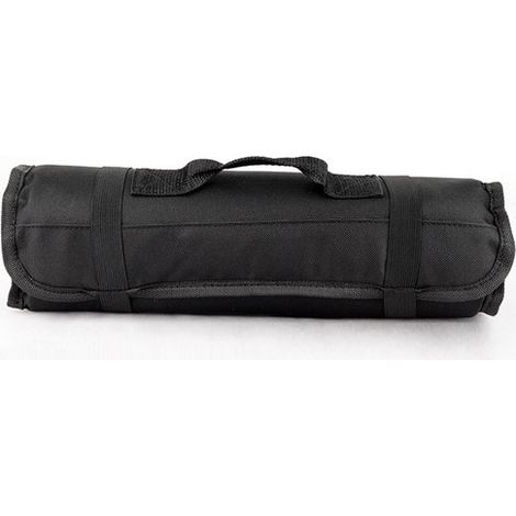 Étui à couteaux - Fourreau à couteaux - Toile - Sac de rangement - Tissu Oxford - Kit de cuisine - Couteaux non inclus - 58 x 35,3 cm - Noir (1/5)