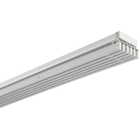 GARDINIA Set Completo per Tende a Pannello, Emia, Binario a 3 Vie, Scorrimento a Destra, Accessori Inclusi, Estensibile, 225-335 cm, Alluminio (1/5)