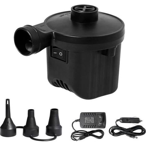 Pompe À Air - 12 V - 3 Embouts - Pour Matelas Gonflable Bateau Canapé Jouet Piscine Voiture Maison - 1 Pièce (1/3)