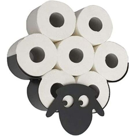 Porte-Rouleau de Papier Toilette Animal Porte-Papier Toilette Joli Animal Support Mural Chambre Porte-Rouleau de Toilette Cuisine Salle de Bain Accessoires mouton (1/5)