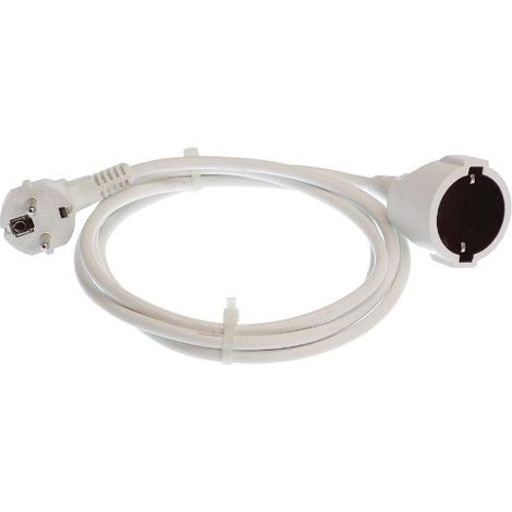 AS Schwabe 50201 Strom Verlängerungskabel 16 A Weiß 2.00 m H05VV-F 3G 1,5 mm²