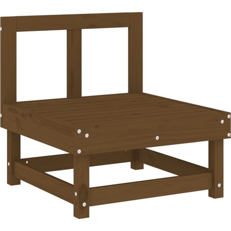 Maison Exclusive - Garten-Mittelsofa Honigbraun Massivholz Kiefer