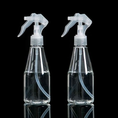 AGE 2 pièces bouteilles de pulvérisation 200 ml en plastique pulvérisateur à gâchette Fine bouteille de pulvérisation de brouillard vide pour le nettoyage des traitements de beauté jardin (1/4)