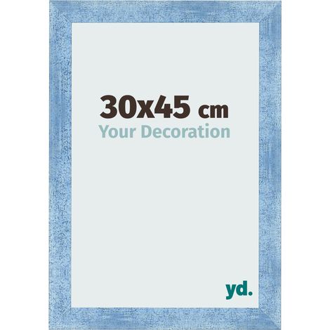 yd. - Cadre photo 30x45 - Bleu Brillant Patine - MDF - Pisa (1/5)