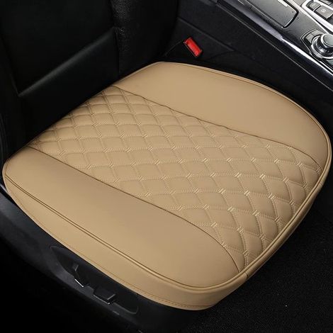 Fundas de asiento de PU para asientos delanteros - Beige, 1 pieza (1/5)