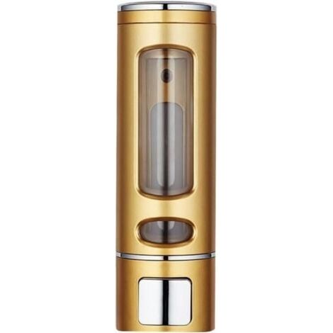 Doré Distributeur De Savon Simple De 400 Ml, Distributeur Mural De Gel Douche, Pot À Savon, Accessoires De Toilette De Salle De Bain (1/4)