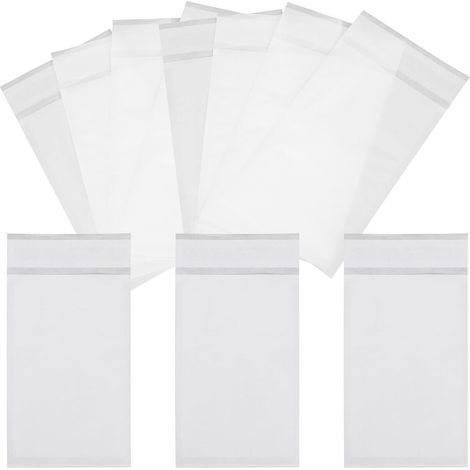 Sachets en papier ciré avec fermeture auto-adhésive , lot de 100 . d'emballage blancs et transparent (1/5)