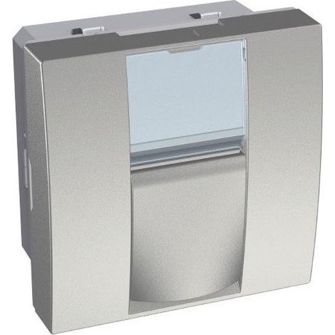 Prise réseau RJ45 S-One catégorie 6A STP gris aluminium (sans plaque) Altira Schneider