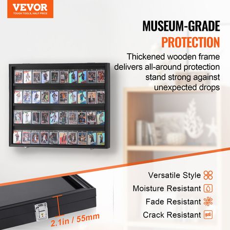 Présentoir pour 36 cartes de sport, 775x617x55 mm, vitrine d'affichage pour cartes de football, protection UV 98 % en verre PC tran… (1/5)