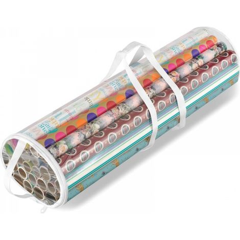Sac de rangement blanc, 8022cm, 1 pièce, sac cadeau, sac de rangement tubulaire en carton pour les fêtes, sac cadeau de Noël. (1/5)