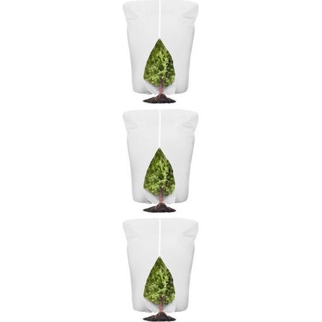Housse de plantes - 3 Pièces - Housse de protection pour plantes - Housse de plantes contre le gel - Housse de protection contre le gel pour plantes - Avec fermeture éclair et cordon de serrage - Pour (1/5)