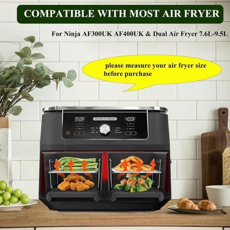 Accessoires Air Fryer - Moule Air Fryer Silicone - 68 pcs - pour Friteuse Ninja double AF300UK AF400UK et 7,6 L-9,5 L (1/5)
