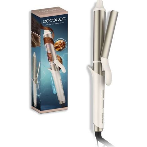 Cecotec Fer à boucler 32 mm SurfCare 3200 PlasmaWaves (technologie plasma). Anti-frizz, revêtement céramique, pince intégrée.