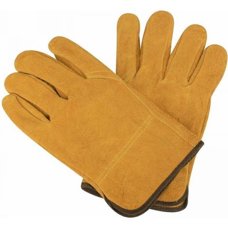 Leather Welding Gloves, Heat Resistant, Flame Retardant for Welding, Gardening, Camping Fireplace, Stove, BBQ (1/5)