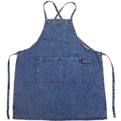 Robuste Küchenschürze aus Denim für Damen mit Gebäcktaschen, verstellbare Arbeitsschürze zum Binden