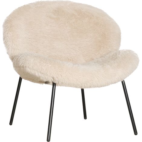 Kunstpelzsessel beige SACHA
