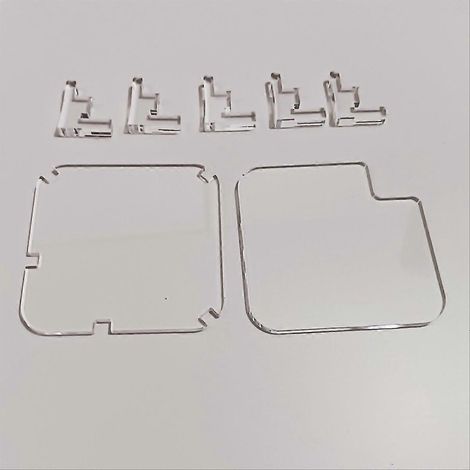 Pour les accessoires de support, le support de bureau en acrylique transparent convient aux supports de refroidissement Mini/Pro. (1/5)