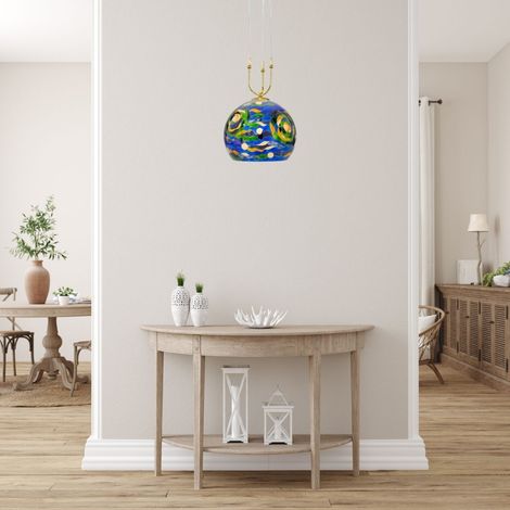Kolarz LUNA Plafonnier suspendu à dôme en verre 2 lumières or 24 carats (1/3)